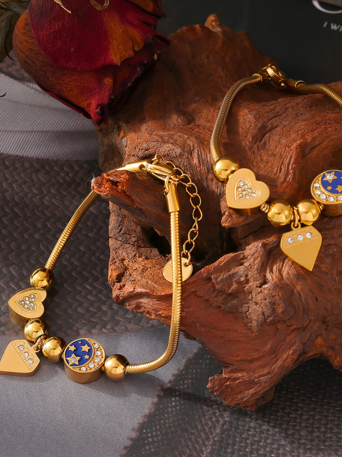 Shine Bright: Stainless Steel Rhinestone Charm Bracelet-Bijou Crush