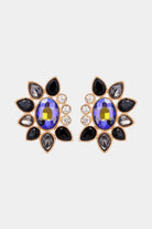 Geometrical Shape Glass Stone Dangle Earrings-Bijou Crush