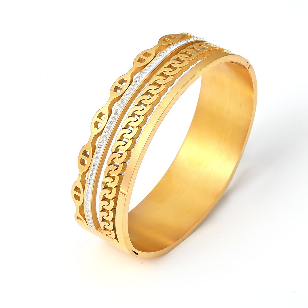 18K Gold-Plated Czech Diamond Bracelet-Bijou Crush