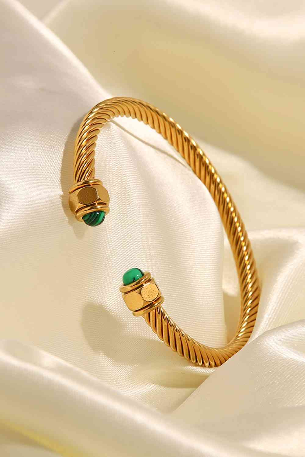 Stainless Steel Twisted C-Shaped Bracelet-Bijou Crush