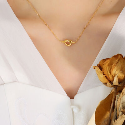 18K Gold-Plated Knotted Necklace-Bijou Crush