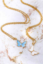 Butterfly Pendant Copper 14K Gold-Plated Necklace-Bijou Crush