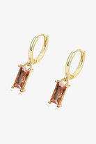 Retro 925 Sterling Silver Cubic Zirconia Drop Earrings-Bijou Crush