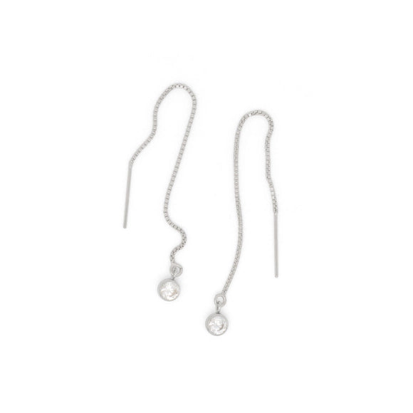 Sabrina Sleek Threader Earrings – Sterling Silver or 14k Gold-Bijou Crush
