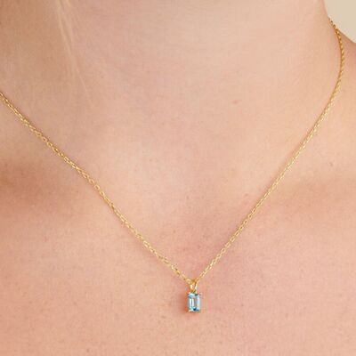 Titanium Steel Inlaid Zircon Pendant Necklace-Bijou Crush