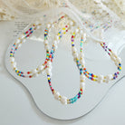 Freshwater Pearl Titanium Steel Bead Necklace-Bijou Crush