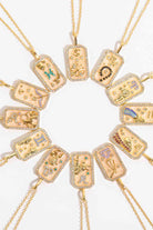 Rhinestone Constellation Pendant Copper Necklace-Bijou Crush