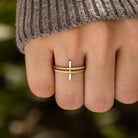 Cross Zircon 925 Sterling Silver Ring-Bijou Crush