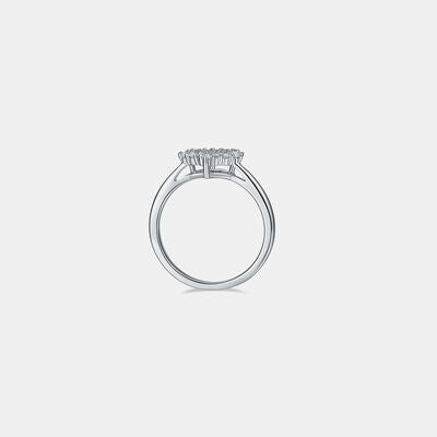 Moissanite 925 Sterling Silver Heart Ring-Bijou Crush