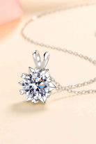 Learning To Love 925 Sterling Silver Moissanite Pendant Necklace-Bijou Crush