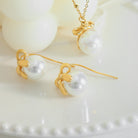 Titanium Steel Bow Drop Earrings-Bijou Crush