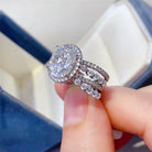 3 Carat Moissanite 925 Sterling Silver Layered Ring-Bijou Crush