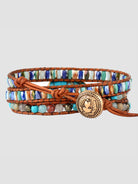 Triple-Layer Natural Stone Bracelet-Bijou Crush