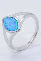 925 Sterling Silver Split Shank Opal Ring-Bijou Crush