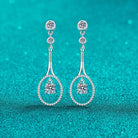 1 Carat Moissanite 925 Sterling Silver Drop Earrings-Bijou Crush