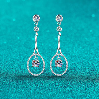 1 Carat Moissanite 925 Sterling Silver Drop Earrings-Bijou Crush
