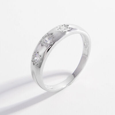 925 Sterling Silver Inlaid Zircon Ring-Bijou Crush