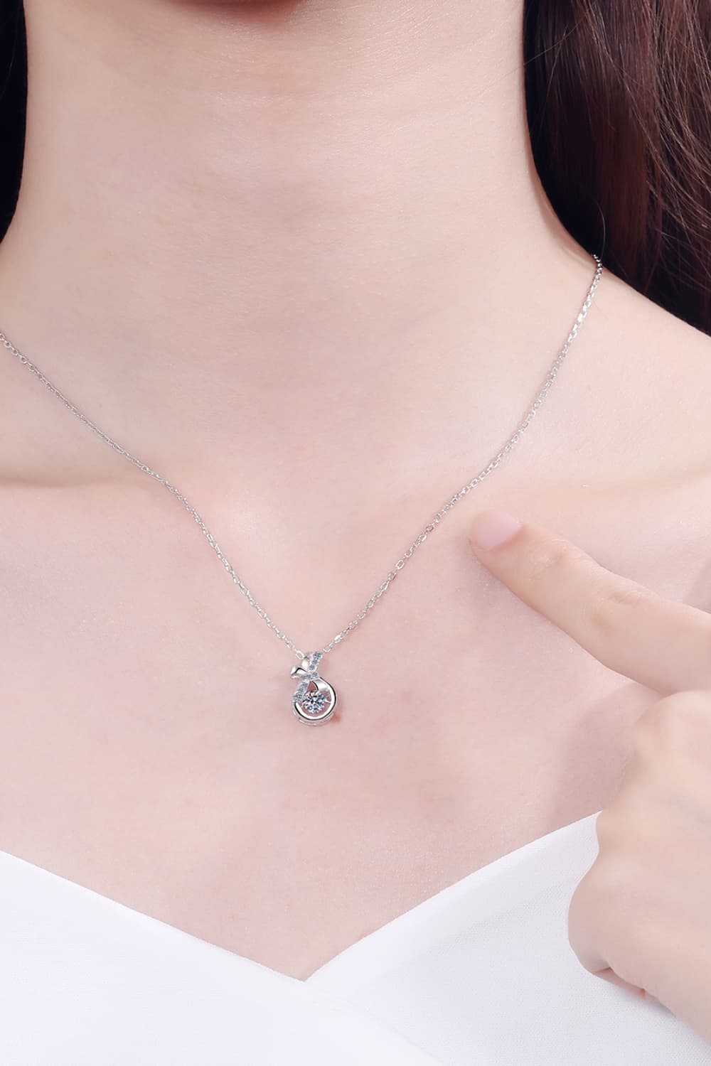 Moissanite 925 Sterling Silver Necklace-Bijou Crush