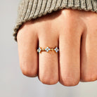 925 Sterling Silver Inlaid Zircon Flower Ring-Bijou Crush