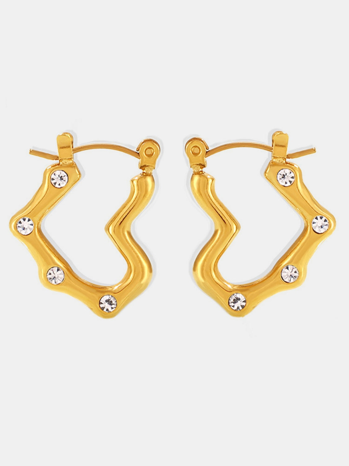 Stainless Steel Heart Earrings-Bijou Crush