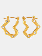 Stainless Steel Heart Earrings-Bijou Crush