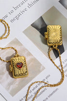 Heart Zircon Box Pendant Copper Necklace-Bijou Crush