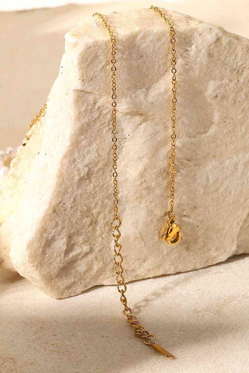 Pearl Hoop Link Pendant Necklace-Bijou Crush