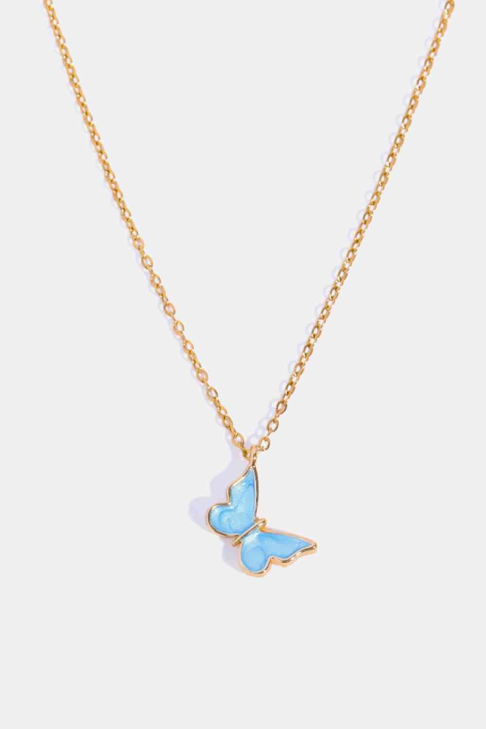 Butterfly Pendant Copper 14K Gold-Plated Necklace-Bijou Crush