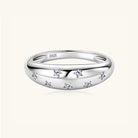 925 Sterling Silver Inlaid Moissanite Star Ring-Bijou Crush