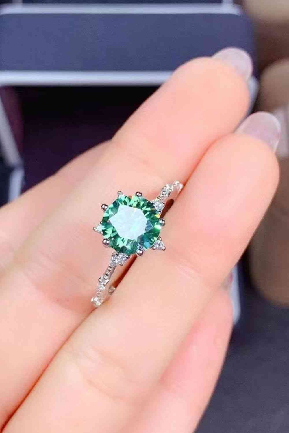 All Eyes On Me 1 Carat Moissanite Platinum-Plated Ring-Bijou Crush