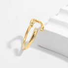 925 Sterling Silver Inlaid Zircon Open Ring-Bijou Crush