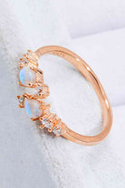 Natural Moonstone and Zircon Open Ring-Bijou Crush