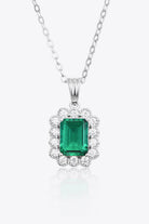 1.5 Carat Lab-Grown Emerald Pendant 925 Sterling Silver Necklace-Bijou Crush