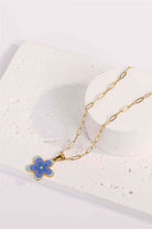Flower Pendant Stainless Steel Necklace-Bijou Crush
