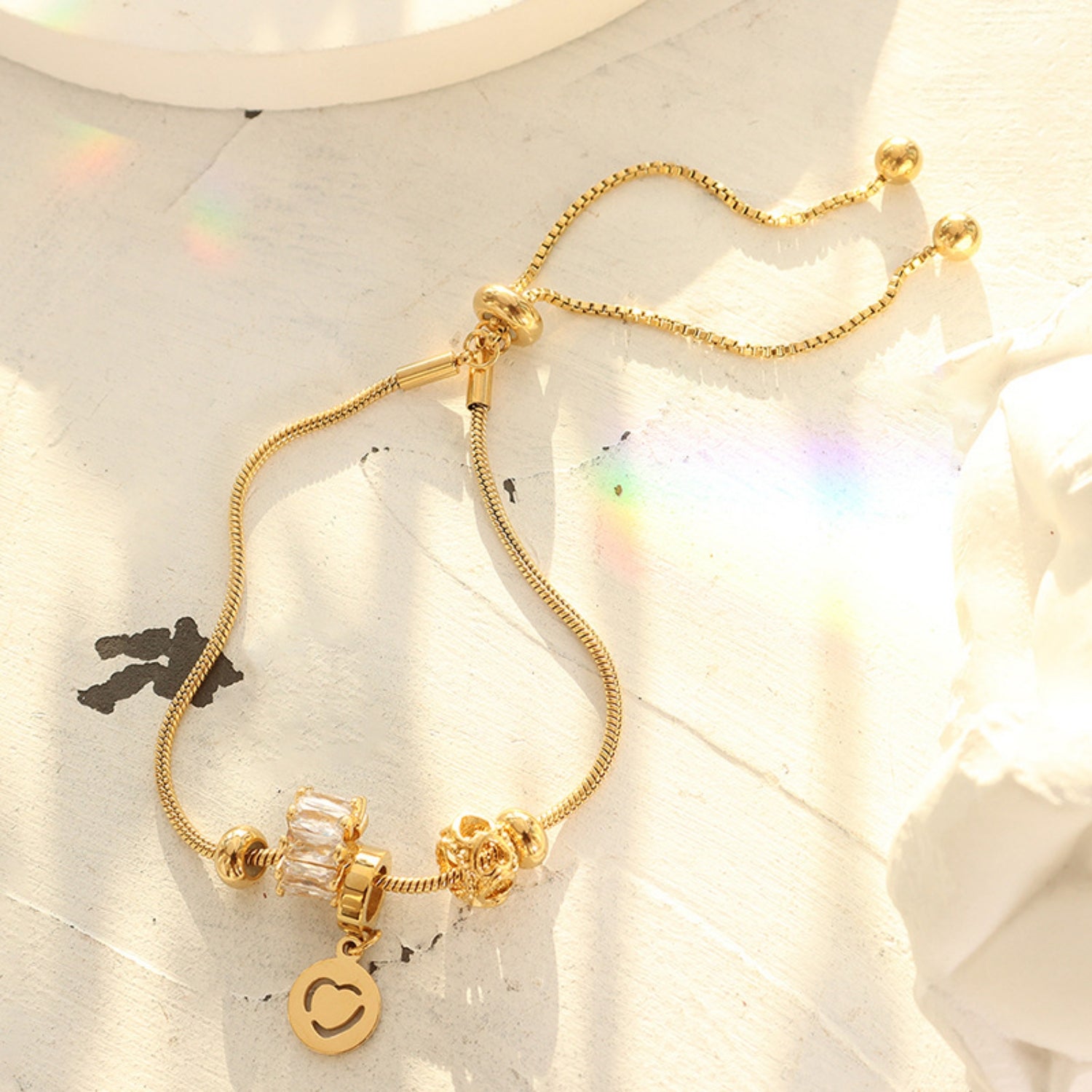 Heart Charm Titanium Steel Bracelet-Bijou Crush