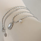 Titanium Steel Freshwater Pearl Pendant Necklace-Bijou Crush