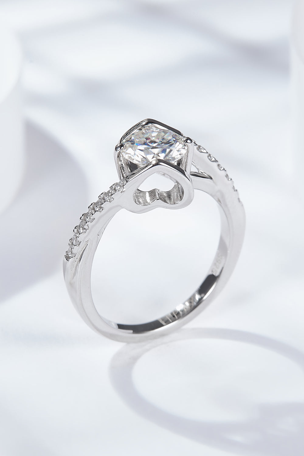 Limitless Love Platinum-Plated Moissanite Ring-Bijou Crush