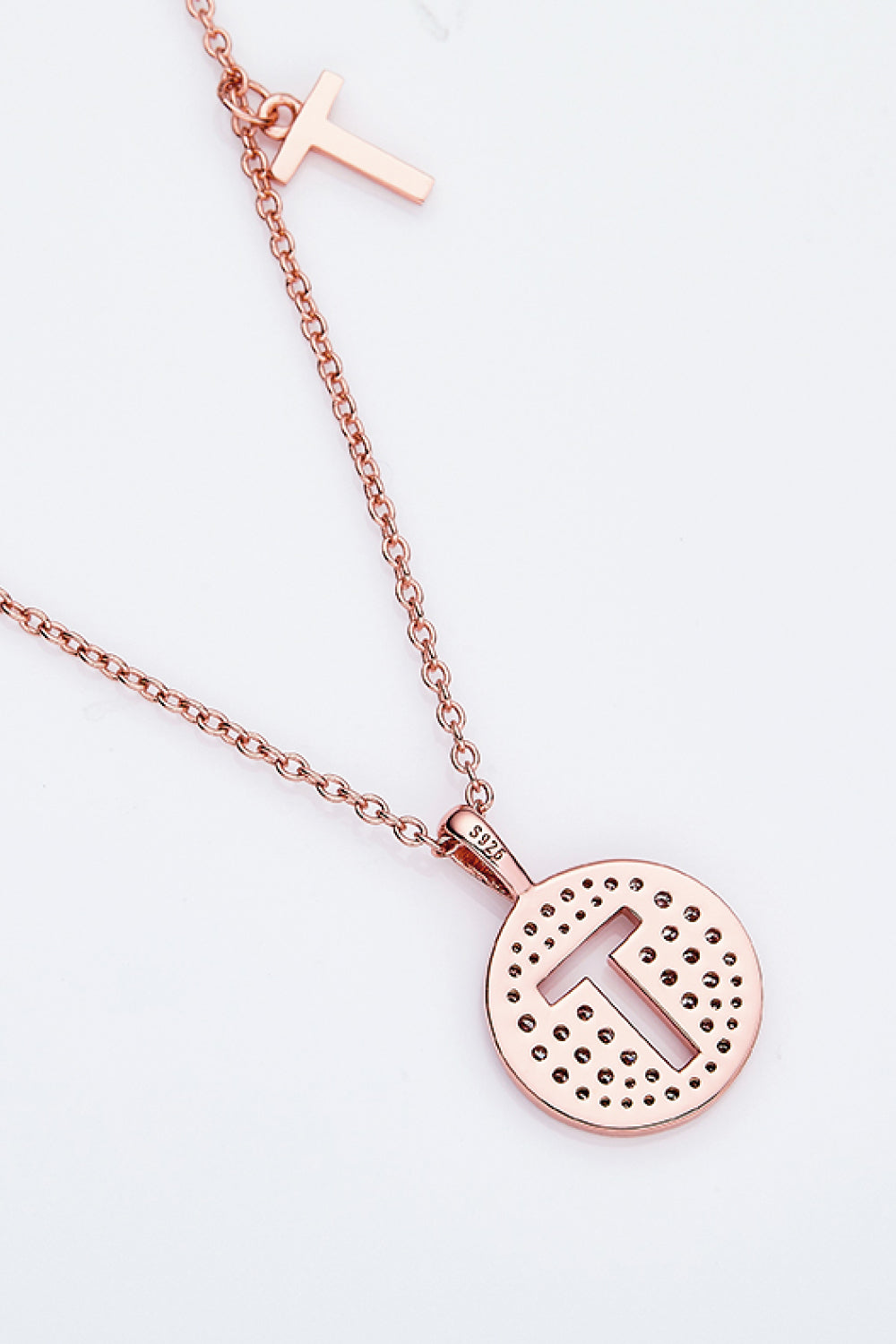 Adored Moissanite K to T Pendant Necklace-Bijou Crush