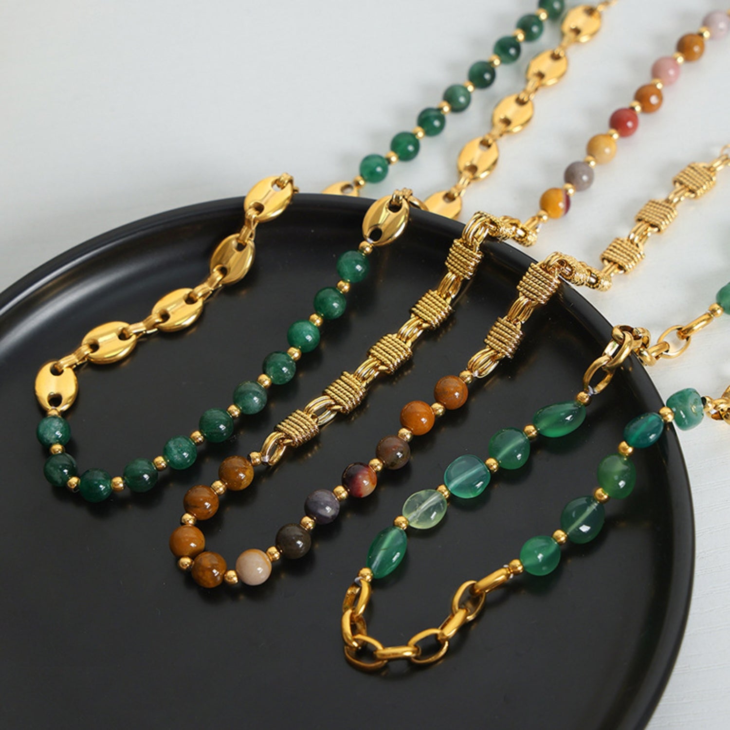 Beaded Titanium Steel Necklace-Bijou Crush