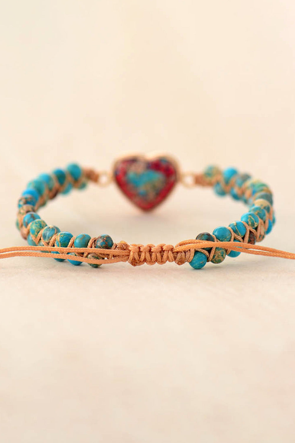 Handmade Heart Shape Natural Stone Bracelet-Bijou Crush