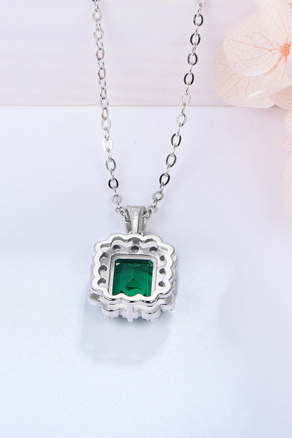 1.5 Carat Lab-Grown Emerald Pendant 925 Sterling Silver Necklace-Bijou Crush