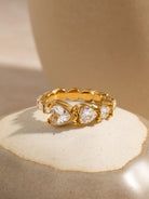 Stainless Steel Heart Rhinestone Ring-Bijou Crush