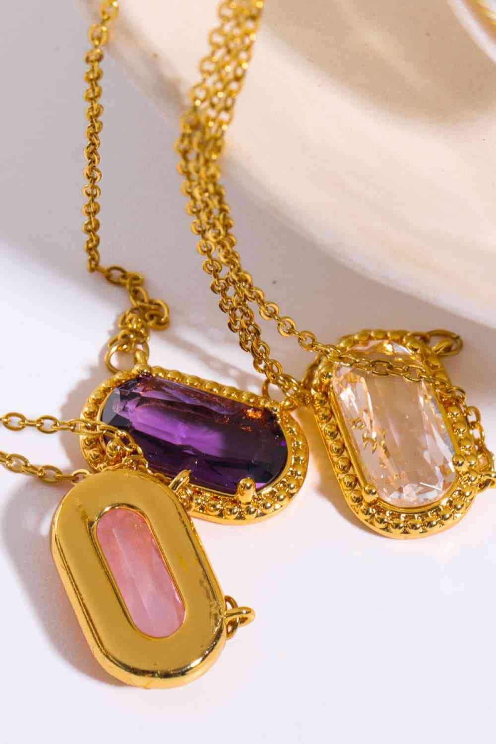 Copper 14K Gold-Plated Pendant Necklace-Bijou Crush