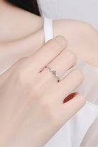 Adored Moissanite Heart 925 Sterling Silver Ring-Bijou Crush