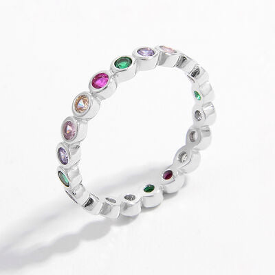 925 Sterling Silver Contrast Zircon Ring-Bijou Crush