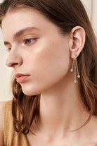 1.2 Carat Moissanite Layered Chain Earrings-Bijou Crush