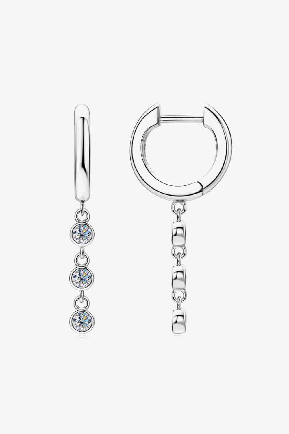 Moissanite Decor 925 Sterling Silver Earrings-Bijou Crush