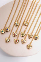 Zircon Heart Shape 14K Gold-Plated Pendant Necklace-Bijou Crush