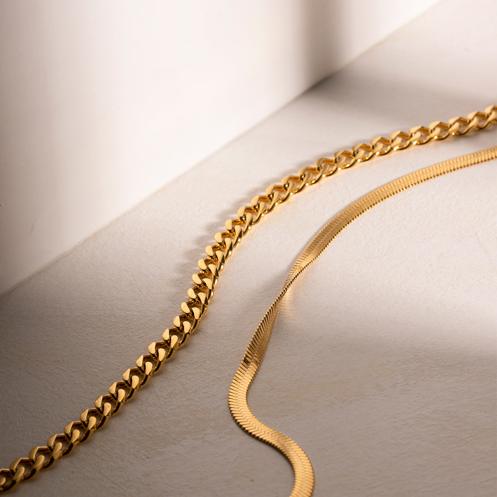 18K Gold-Plated Double Layered Necklace-Bijou Crush