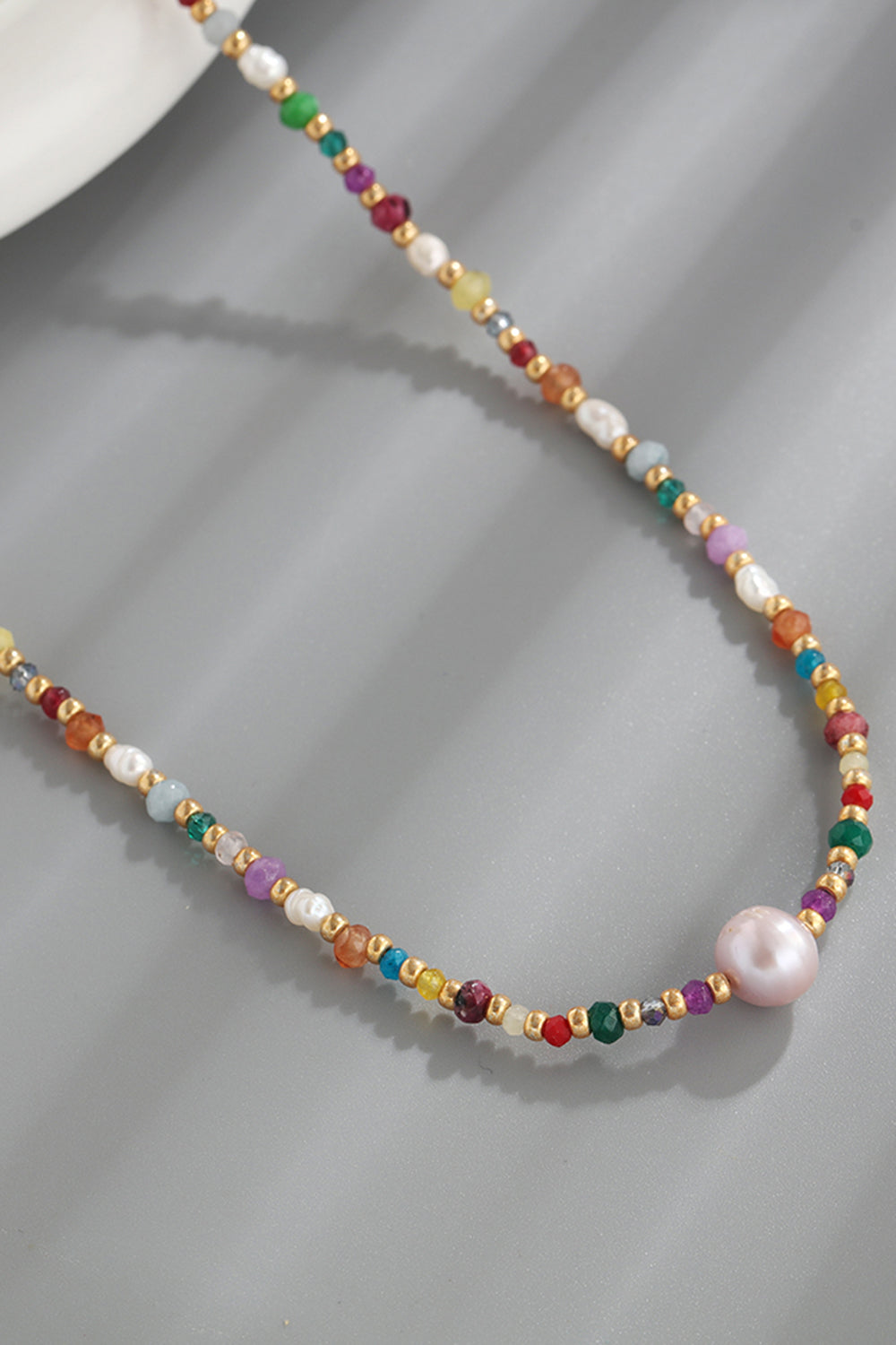 Multicolored Bead Necklace-Bijou Crush